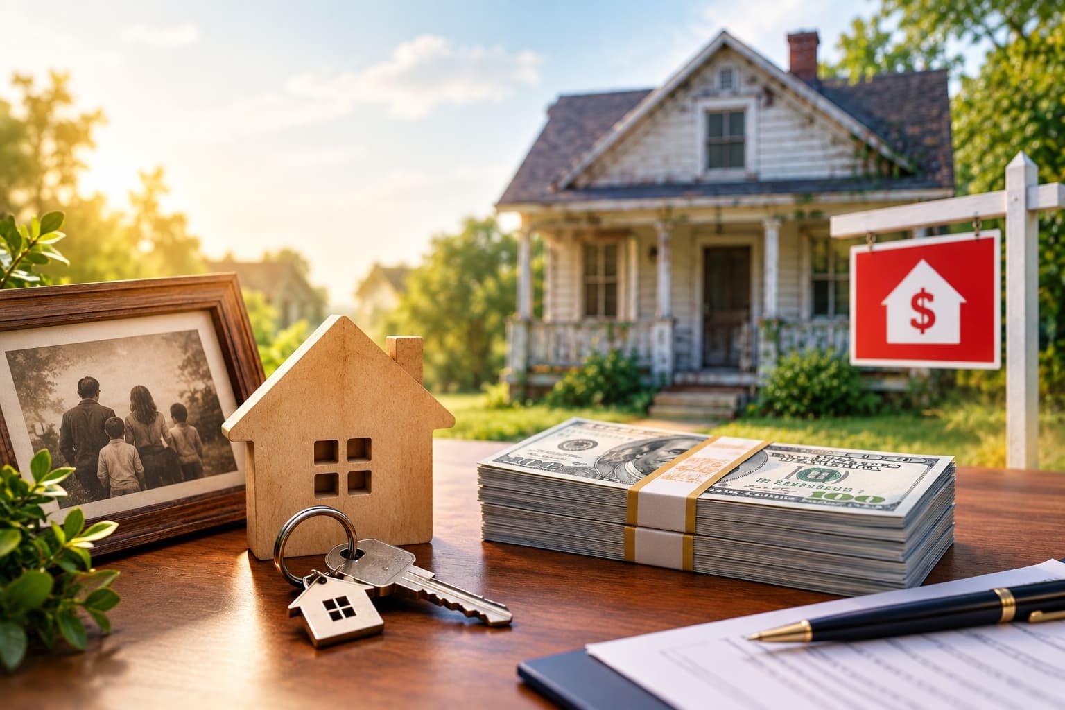 Inherited house with keys and cash for an as-is home sale